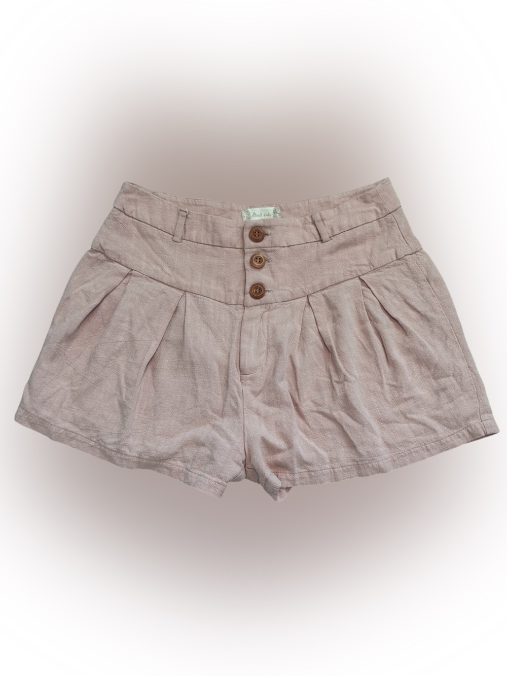 Altar'd State Blush High-Waist Pleated Shorts
